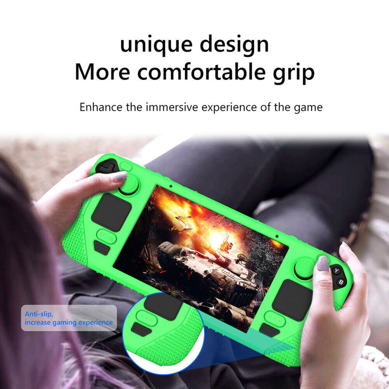 #A Anti Fall Handheld Game Console Shell Case Silicone Waterproof for Steam Deck