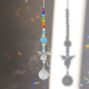 Crystal Wind Chimes Pendant Butterfly Metal Hanging Outdoor Home Garden Decor