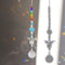 Crystal Wind Chimes Pendant Butterfly Metal Hanging Outdoor Home Garden Decor