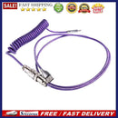 2pcs Mechanical Keyboard Cable Type-C USB Aviation Spring Wire(Purple)