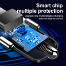 Smart Phone QC 3.0 Universal Fast Charging Car Charger LED Display 3-Port USB