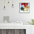 DIY Cat and Puppy Oil Paint by Numbers Kit Drawing on Canvas Pictures Home De