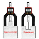 With Feet LCD Height Gauges Digital Depth Gauge Groove Measurement Depth Gauges