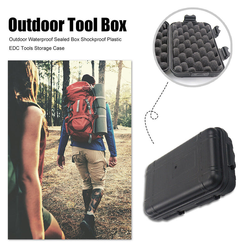 Outdoor Waterproof Sealed Box Shockproof EDC Tools Storage Container Case Holder