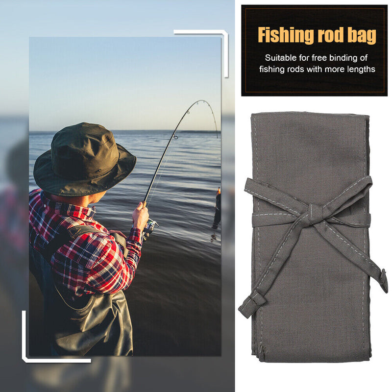 #A 120cm/140cm Fishing Rod Storage Bags Elastic Soft Cotton Fish Pole Holder Bag