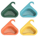 Sink Strainer Basket Triangular Hanging Filter Sink Storage Shelf (Yellow)