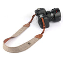 Universal Cotton Leather Camera Shoulder Strap for DSLR Cameras (Brown) Newly