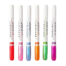 6X Heart Flower Dot Line Shaped Highlighter Pen Color Roller Tip Curve Liner`