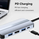 Type-c Adapter 4K HDMI Dual USB C Hub PD Charging Docking Station For Laptop PC