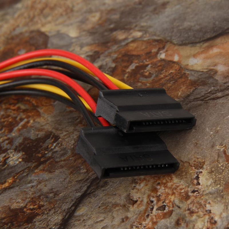 5pcs 4 Pin IDE Male to Dual SATA Y Splitter Female HDD Power Adapter Cable
