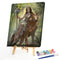 Frameless Girl and Wolf Oil Paint by Numbers Kit Handpainted Art Wall Handicr