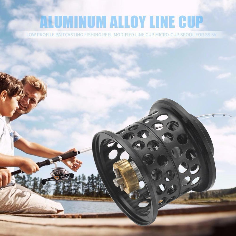 Low Profile Casting Fishing Reel Modified Line Cup for DAIWA Steez (Black) Newly