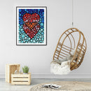 5D DIY Crystal Diamond Painting Love Heart Full Round Drill Mosaic Art Pict