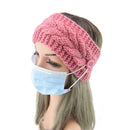 Elastic Candy Color Knitted Headband Hair Accessories Thick Warm Wide Hairband