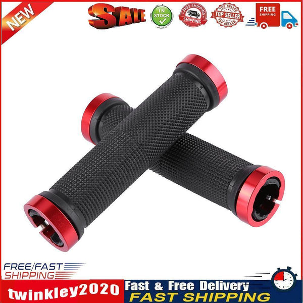 1pair Cycling Skid-Proof Grips Anti-Skid Plastic Bicycle Handlebar (Red) Newly