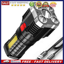USB Rechargeable LED+COB Flashlight Camping Hiking Power Display Spotlight
