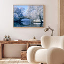 Hand Painted DIY Snow by Lake Oil Canvas Paint By Numbers Drawing Kit Craft