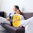 Child Bubble Tea Family Stuffed Plush Pillow Soft Cushion (Yellow Squint)