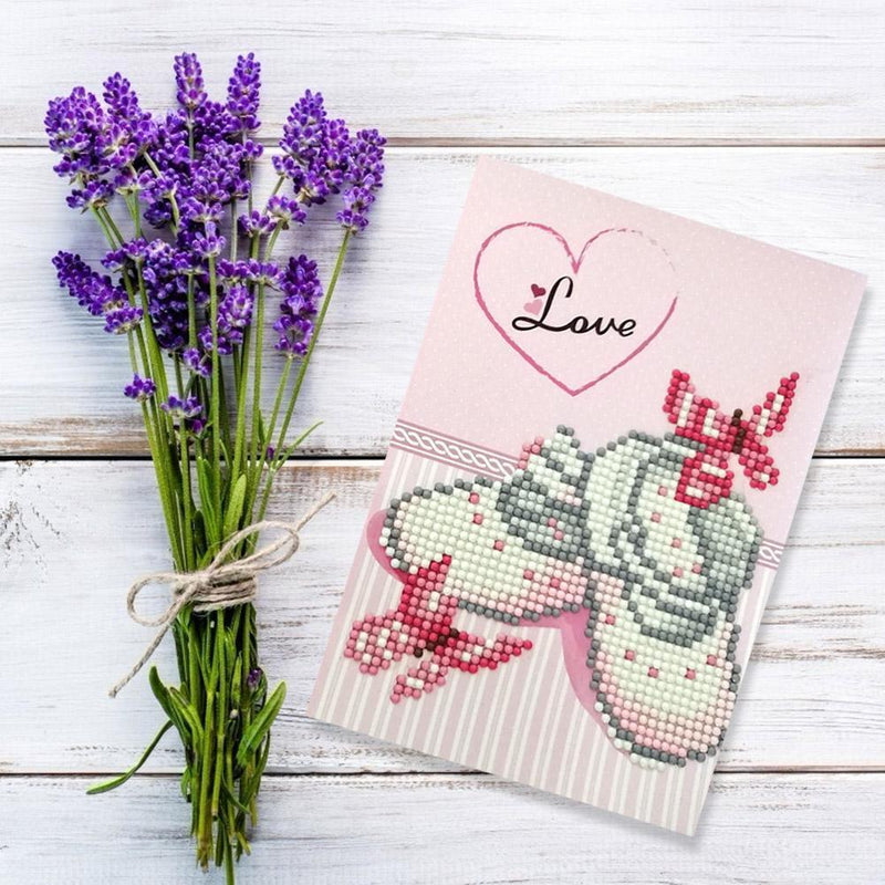 Valentine Decoration Partial Drill Diamond Painting DIY Greeting Card Party Gift