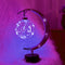 LED Globe Rattan Ball Lamp-Wrought Iron Rattan Hemp Ball Light (Purple) Newly