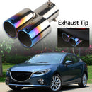 Dual Outlet Burnt Blue Car Car Exhaust Tip Stainless Steel Muffler Universal