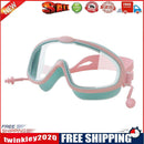 Children Swimming Goggles w/ Earbuds Anti Fog Swimming Glasses (Pink Green)