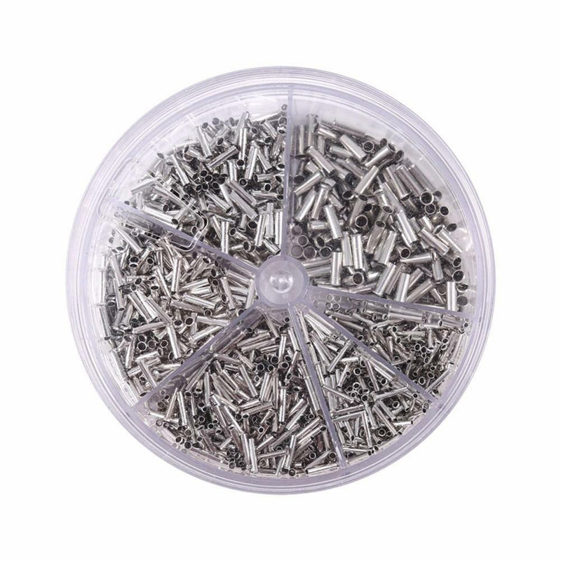 1900pcs 5 Models Non Insulated Electrical Crimp Cord Wire End Terminal Ferrules