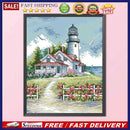 Lighthouse (2) Partial Cross Stitch 14CT Cotton Thread Printed Embroidery Kits