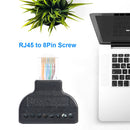 RJ45 Ethernet Male Plug to 8-Pin AV Screw Connector Adapter for CCTV Digital DVR
