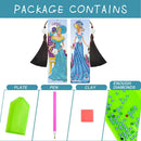 2pcs DIY Diamond Painting Leather Bookmark Lady Special-shaped Drill Book Mar