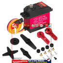 Waterproof 25kg Metal Gear Digital Servo Kits for RC Crawler Robot Red Newly