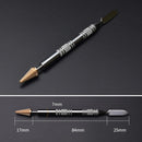 Dual-purpose 2 Brass Head Leather Edge Oil Gluing Dye Pen Paint Roller Tool