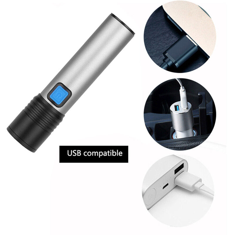 Portable 395nm 1200mAh UV Flashlight Mini Banknote Check Manicure Flashlight Kit