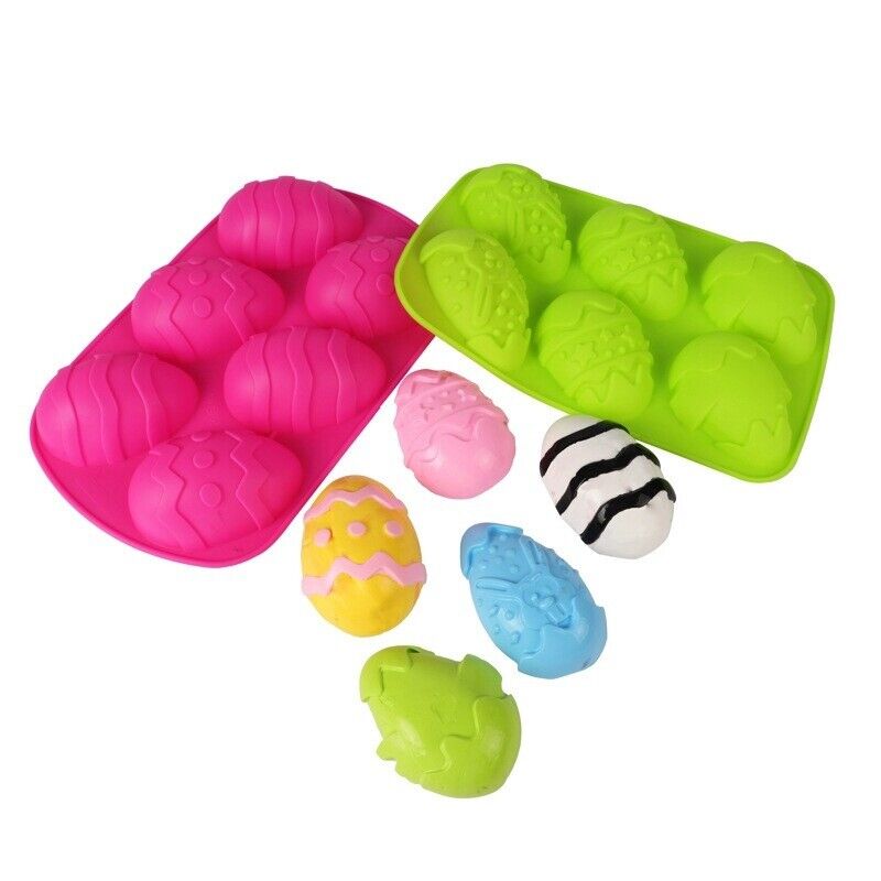 Silicone Egg Shape Dough Moulds Chocolate Easter Cake Mould Ice Cube Tray Baking