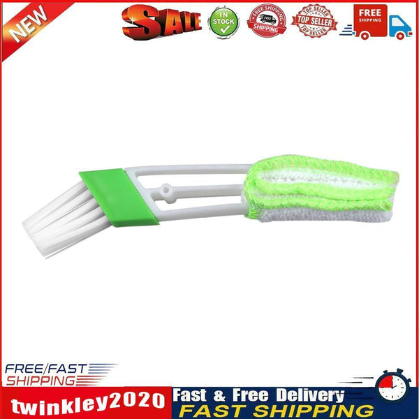 Car Dual Head Air Vent Dust Collector Console Window Blinds Cleaner Brush Newly