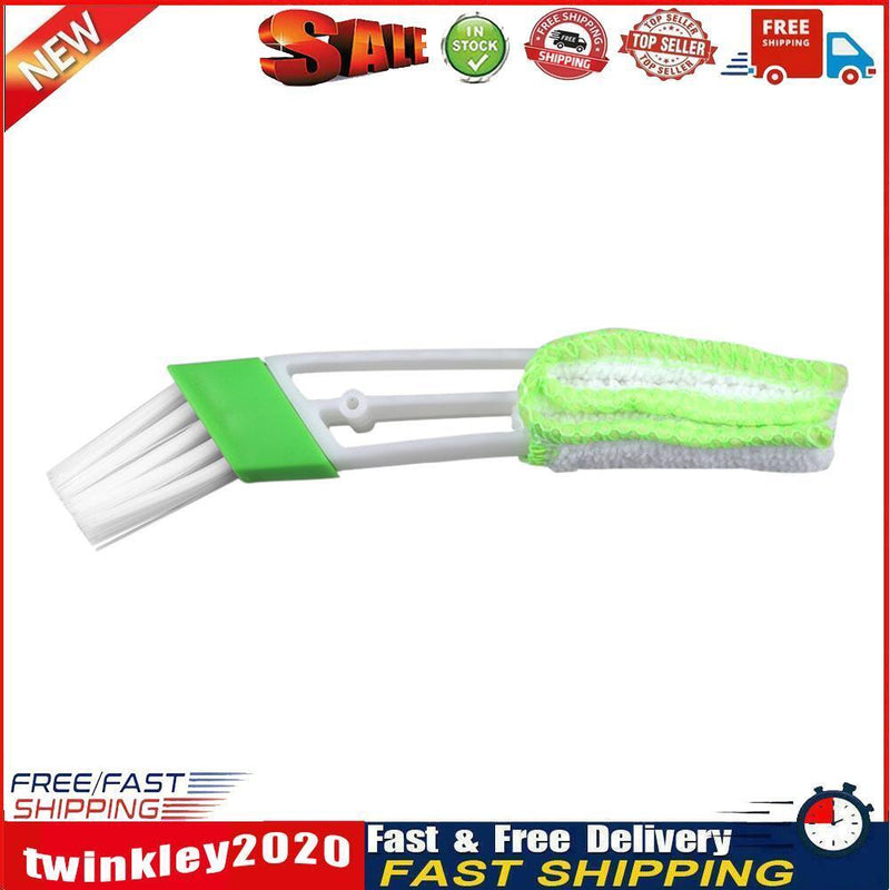 Car Dual Head Air Vent Dust Collector Console Window Blinds Cleaner Brush Newly