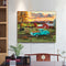 DIY Paint By Number Kit Sunset Scenery in Autumn No Frame for Home Decor