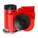 Siren Red Compact Dual Tone Horn for Car Motorcycle Truck Boat Car Air Horn
