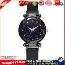 Starry Sky Band Strap Women Watch Plastic Case Quartz Wrist Watch (Black) Newly