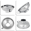 Stainless Steel Wide Mouth Canning Funnel Hopper Filter Kitchen Tools