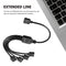 1 To 4 4pin Extension Cable 12V 30cm Power Splitter Extension Cable for Asu