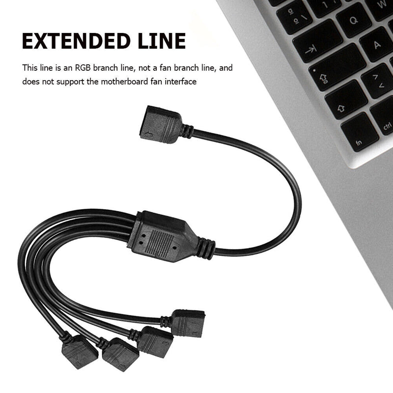 1 To 4 4pin Extension Cable 12V 30cm Power Splitter Extension Cable for Asu