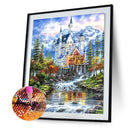 5D DIY Full Drill Diamond Painting Fantasy Castle Cross Stitch Mosaic Decoration