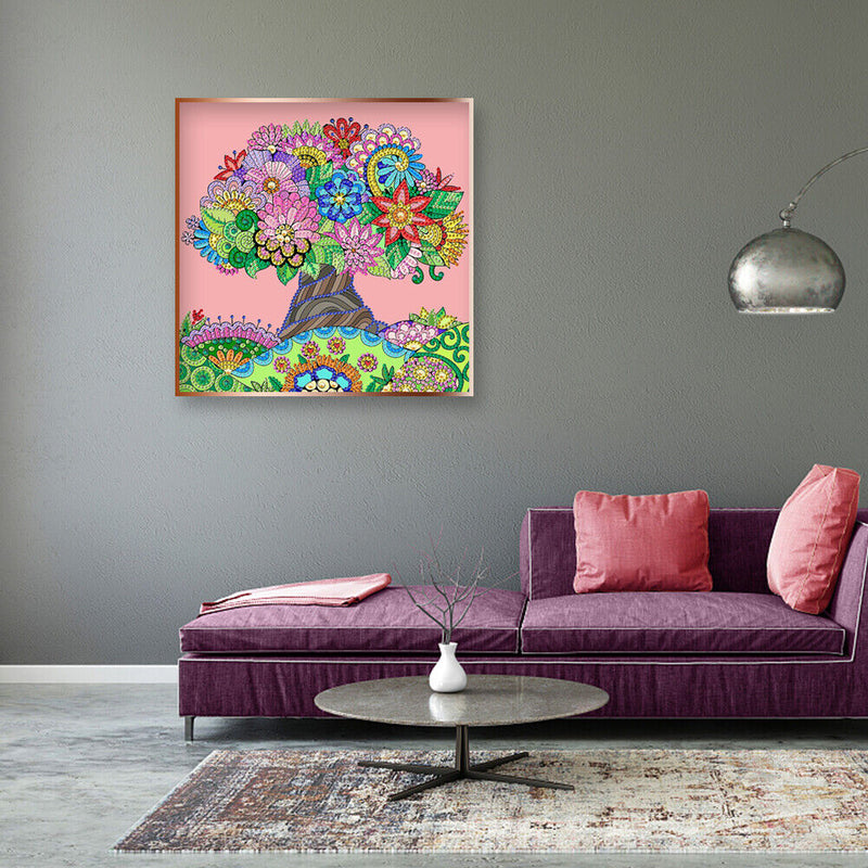 Special Shaped Tree Flowers 5D DIY Diamond Painting Part Drill Home Decor Newly