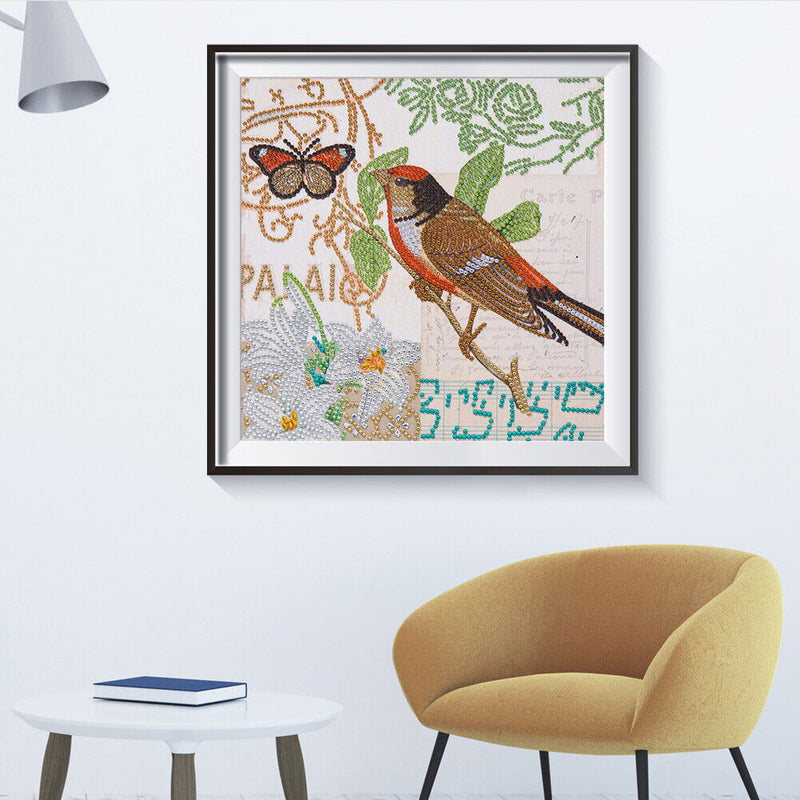 5D Partial Special Shape Drill Diamond Painting Bird Mosaic Rhinestone Draw