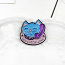 Cartoon Phone Cat Brooches Lapel Pin Women Men Clothing Bags Metal Badge Jewelry