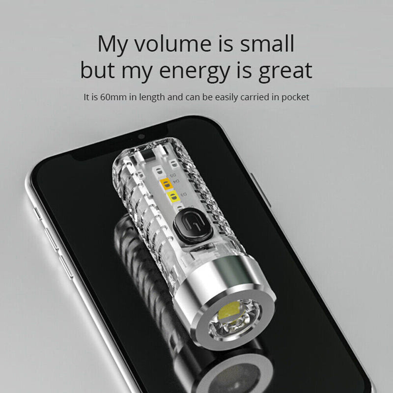 LED SMD Keyring Torches Portable Pocket Torch Adjustable for Camping Accessories