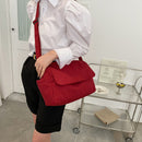 Solid Oxford Cloth Ladies Flip Casual Large Capacity Messenger Crossbody Bag