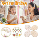 4pcs Easter Wood Egg Hanging Pendants Embellishments w/ Rope DIY Wall Decors