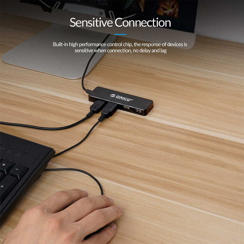 USB Hub ORICO FL01 4 Port USB 2.0 Splitter OTG Adapter for Laptop Desktop